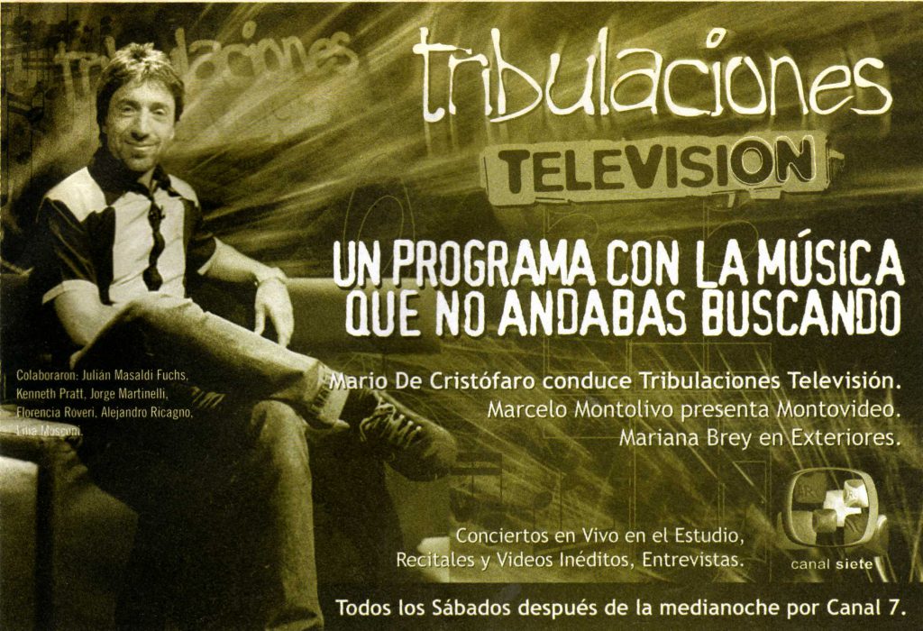 Aviso Tribulaciones TV - Hecho en Bs As - Nov. 2003